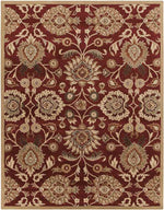 Eckville Traditional Burgundy Area Rug