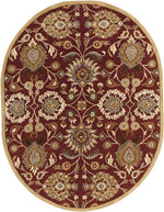 Eckville Traditional Burgundy Area Rug