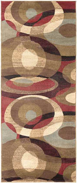 Redwater Modern Dark Red Area Rug
