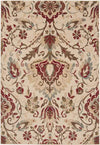 Stavely Traditional Dark Red Area Rug