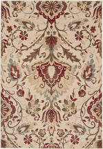 Stavely Traditional Dark Red Area Rug