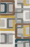Tofield Modern Gray/Ivory/Mustard Area Rug