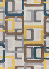 Tofield Modern Gray/Ivory/Mustard Area Rug