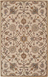Two Hills Traditional Khaki Area Rug