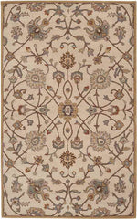 Two Hills Traditional Khaki Area Rug