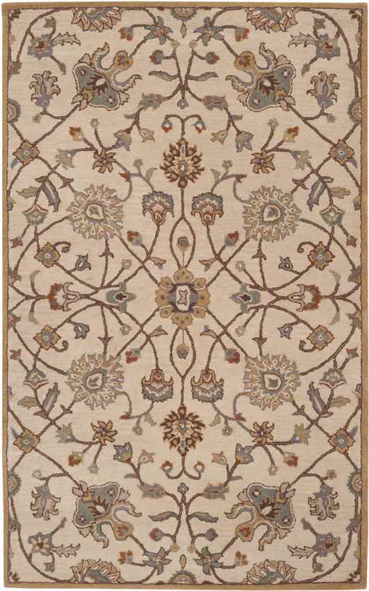 Two Hills Traditional Khaki Area Rug