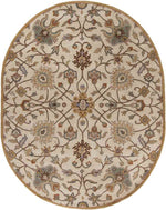 Two Hills Traditional Khaki Area Rug