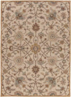Two Hills Traditional Khaki Area Rug