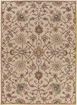 Two Hills Traditional Khaki Area Rug