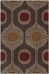 Viking Modern Dark Brown Area Rug
