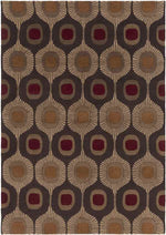 Viking Modern Dark Brown Area Rug