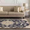 Carman Traditional Navy Area Rug
