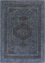 Scafati Traditional Navy Area Rug
