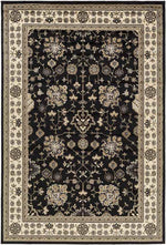 Lac Baker Traditional Black Area Rug