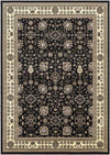 Lac Baker Traditional Black Area Rug