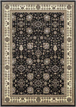 Lac Baker Traditional Black Area Rug