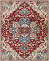 Macon Traditional Dark Red Area Rug