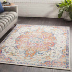 Toulouse Traditional Bright Orange Area Rug