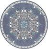 Balcarres Traditional Navy Area Rug