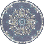 Balcarres Traditional Navy Area Rug