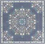 Balcarres Traditional Navy Area Rug