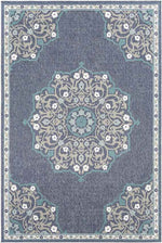 Balcarres Traditional Navy Area Rug