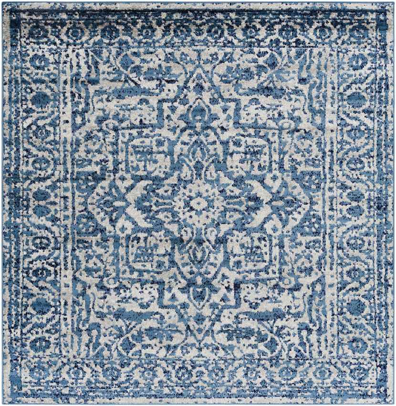 Emma Traditional Sky Blue Area Rug