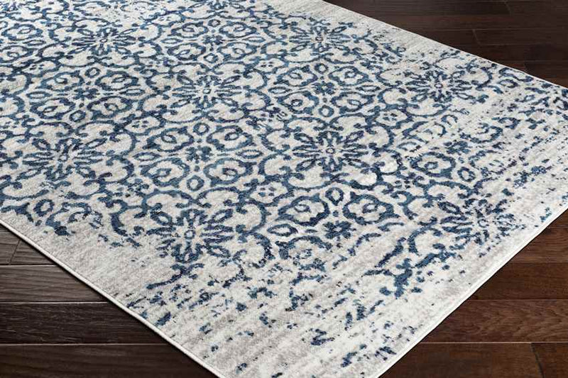 Dalmeny Traditional Navy Area Rug