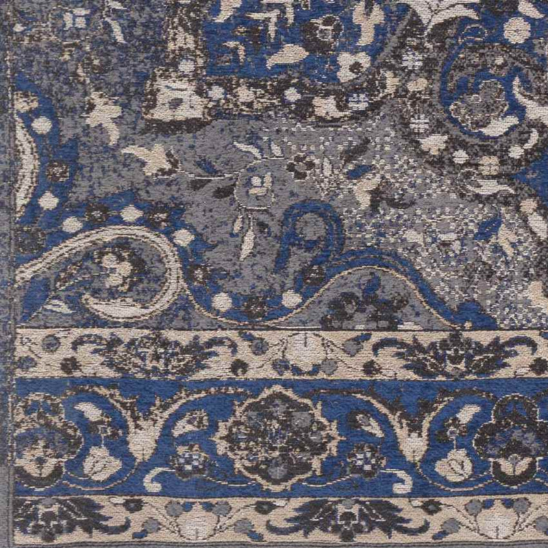 Kamsack Traditional Navy Area Rug