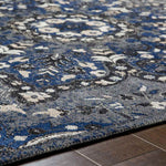 Kamsack Traditional Navy Area Rug
