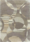 Besancon Modern Dark Brown Area Rug