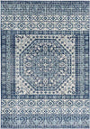 Langweer Traditional Dark Blue Area Rug