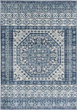 Langweer Traditional Dark Blue Area Rug