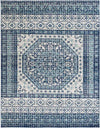 Langweer Traditional Dark Blue Area Rug