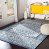 Langweer Traditional Dark Blue Area Rug