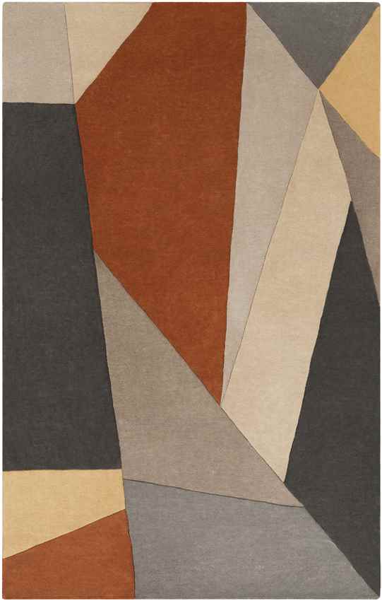 Lollum Modern Burnt Orange Area Rug