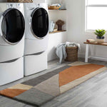 Lollum Modern Burnt Orange Area Rug