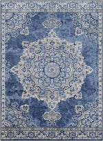 Staveren Traditional Bright Blue Area Rug