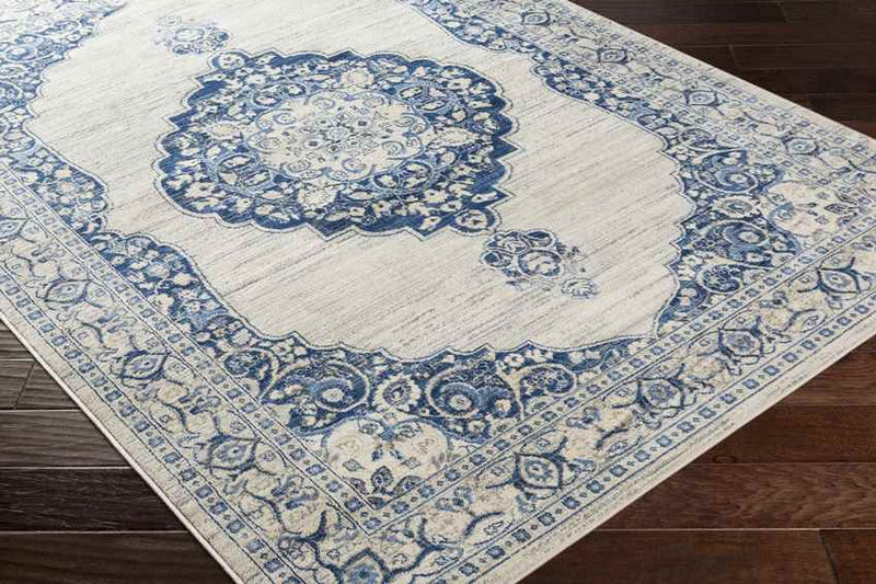 Stiem Traditional Navy Area Rug