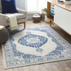 Stiem Traditional Navy Area Rug