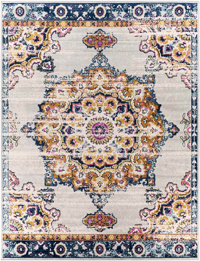 Tilburen Traditional Burnt Orange Area Rug
