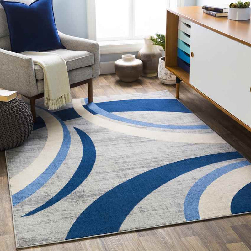 Tjaard Modern Navy Area Rug