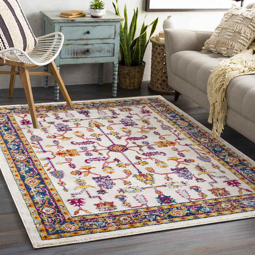Tritzum Traditional Bright Pink Area Rug