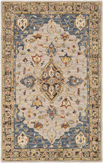 Twijzel Traditional Dark Blue Area Rug