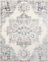 Wommels Traditional Sky Blue Area Rug