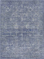 Garminge Traditional Bright Blue Area Rug