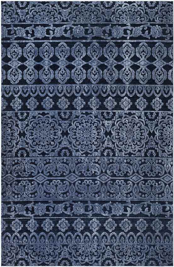 Hoogehaar Traditional Navy Area Rug