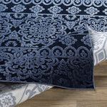 Hoogehaar Traditional Navy Area Rug