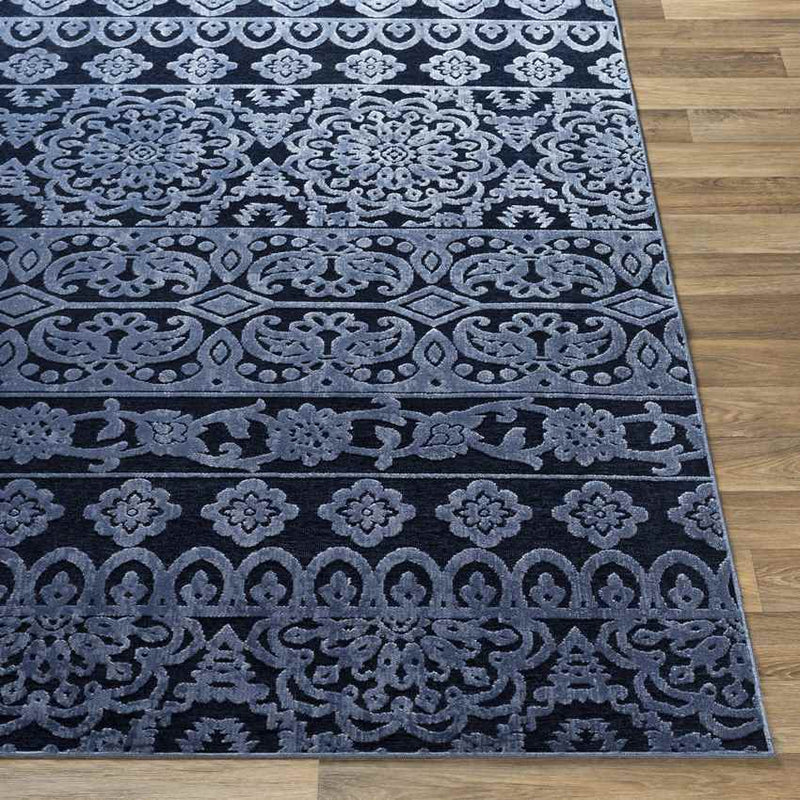 Hoogehaar Traditional Navy Area Rug