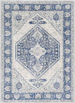 Lubbinge Traditional Navy Area Rug